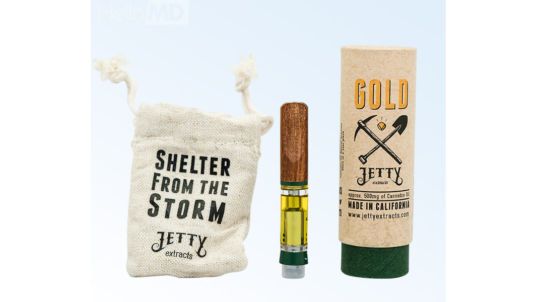 Jetty Gold vape cartridge, sativa